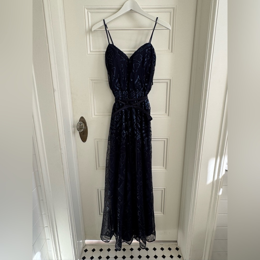 Elegant Navy Blue and Sparkle Dress
